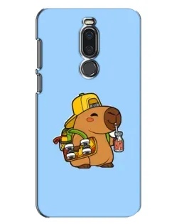 Чехол для Meizu X8 с картинкой «Капибара на скейте»