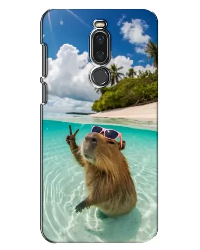 Чехол для Meizu X8 с картинкой «Капибара на море»