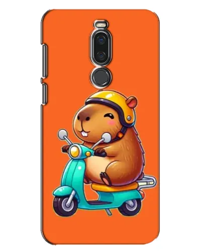 Чехол для Meizu X8 с картинкой «Капибара на скутере»