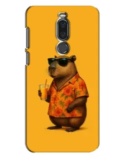 Чехол для Meizu X8 с картинкой «Капибара на отдыхе»