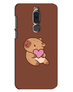 Чехол для Meizu X8 с картинкой «Капибара с сердцем»