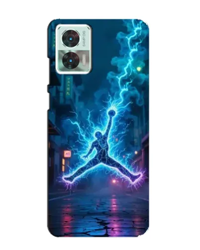 Чехол для Motorola Edge 30 Neo с картинкой «Jordan Gold Jumpman»