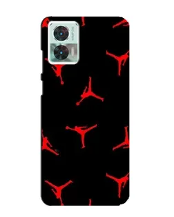 Чехол для Motorola Edge 30 Neo с картинкой «Jordan Red Pattern»