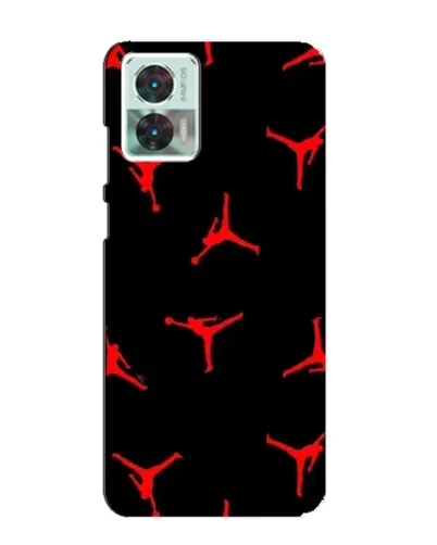 Чехол для Motorola Edge 30 Neo с картинкой «Jordan Red Pattern»