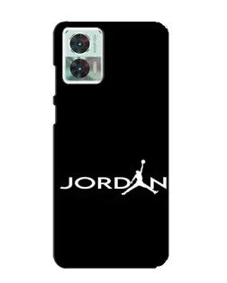 Чехол для Motorola Edge 30 Neo с картинкой «Jordan White Logo»
