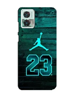 Чехол для Motorola Edge 30 Neo с картинкой «Jordan Cyan 23»