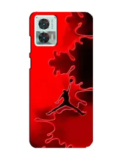 Чехол для Motorola Edge 30 Neo с картинкой «Jordan Red Smoke»