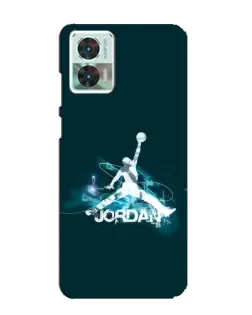 Чехол для Motorola Edge 30 Neo с картинкой «Jordan Blue Fire»