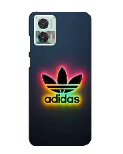 Чехол для Motorola Edge 30 Neo с картинкой «Неоновый Adidas»
