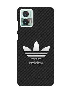 Чехол для Motorola Edge 30 Neo с картинкой «Adidas Карбоновая текстура»