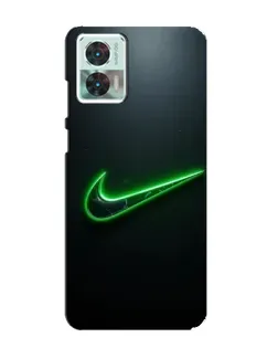 Чехол для Motorola Edge 30 Neo с картинкой «Неоновый контур Nike» Чехол для Motorola Edge 30 Neo с картинкой «Неоновый контур Nike»