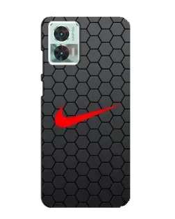 Чехол для Motorola Edge 30 Neo с картинкой «Nike — карбоновая сетка» Чехол для Motorola Edge 30 Neo с картинкой «Nike — карбоновая сетка»