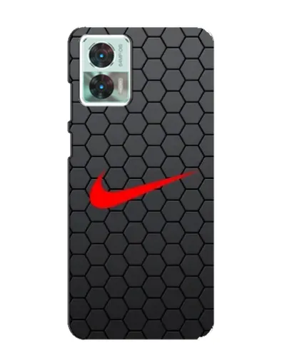 Чехол для Motorola Edge 30 Neo с картинкой «Nike — карбоновая сетка»