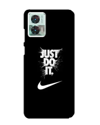 Чехол для Motorola Edge 30 Neo с картинкой «Текстовый принт Nike»