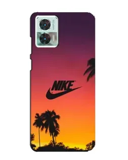 Чехол для Motorola Edge 30 Neo с картинкой «Nike на закате солнца»