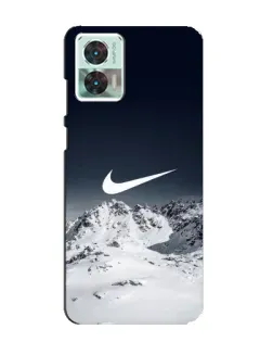 Чехол для Motorola Edge 30 Neo с картинкой «Nike — зимние горы»