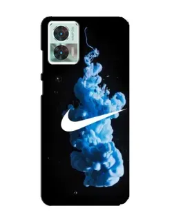 Чехол для Motorola Edge 30 Neo с картинкой «Nike и синий дым»