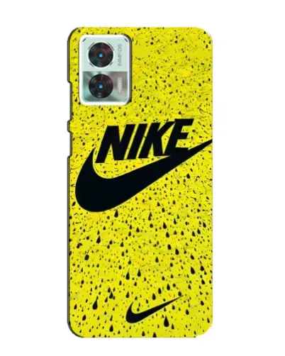 Чехол для Motorola Edge 30 Neo с картинкой «Желтый текстурный Nike»
