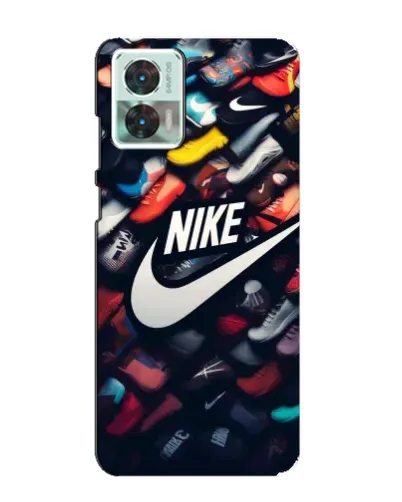 Чехол для Motorola Edge 30 Neo с картинкой «Коллекция кроссовок Nike»