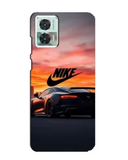 Чехол для Motorola Edge 30 Neo с картинкой «Nike и суперкар»