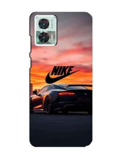 Чехол для Motorola Edge 30 Neo с картинкой «Nike и суперкар»
