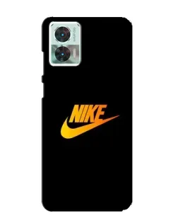 Чохол для Motorola Edge 30 Neo з картинкою «Золотий логотип Nike»