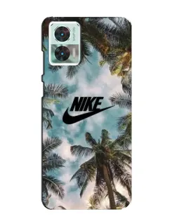 Чехол для Motorola Edge 30 Neo с картинкой «Тропический принт Nike»