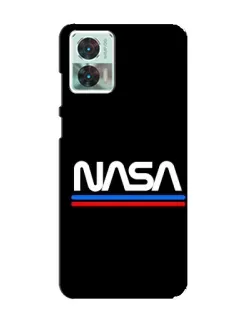 Чехол для Motorola Edge 30 Neo с картинкой «NASA — классика Red Blue» Чехол для Motorola Edge 30 Neo с картинкой «NASA — классика Red Blue»
