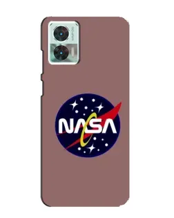 Чехол для Motorola Edge 30 Neo с картинкой «NASA — ретро космос»