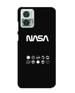 Чехол для Motorola Edge 30 Neo с картинкой «NASA — технический принт»