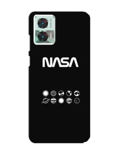 Чехол для Motorola Edge 30 Neo с картинкой «NASA — технический принт»