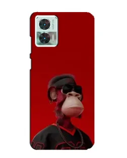 Чехол для Motorola Edge 30 Neo с картинкой «Bored Ape в красном» Чехол для Motorola Edge 30 Neo с картинкой «Bored Ape в красном»