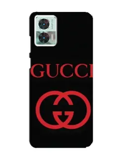 Чохол для Motorola Edge 30 Neo з картинкою «Gucci — червоний логотип»