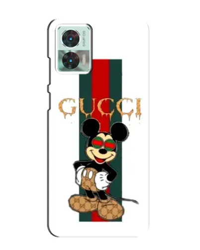 Чохол для Motorola Edge 30 Neo з картинкою «Міккі Маус Gucci — смуги» Чохол для Motorola Edge 30 Neo з картинкою «Міккі Маус Gucci — смуги»