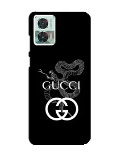 Чохол для Motorola Edge 30 Neo з картинкою «Gucci — срібна змія»