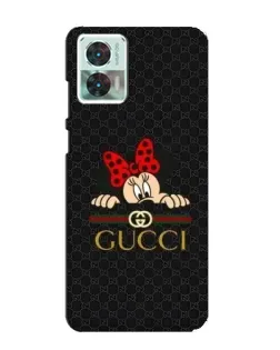 Чохол для Motorola Edge 30 Neo з картинкою «Мінні Маус Gucci — чорний»