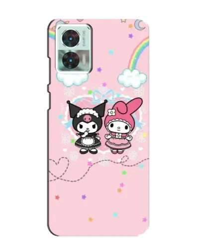 Чехол для Motorola Edge 30 Neo с картинкой «My Melody и Kuromi»