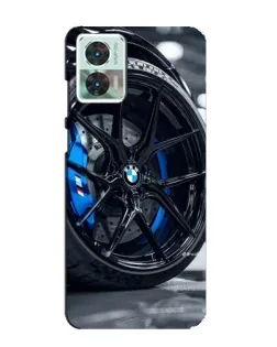 Чехол для Motorola Edge 30 Neo с картинкой «Колесо BMW вблизи»