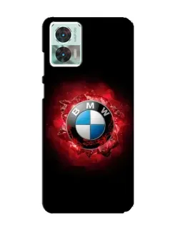 Чехол для Motorola Edge 30 Neo с картинкой «Логотип BMW — вспышка»