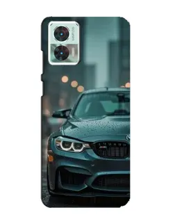 Чехол для Motorola Edge 30 Neo с картинкой «BMW в огнях города»