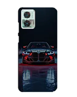 Чехол для Motorola Edge 30 Neo с картинкой «BMW на мокрой дороге»