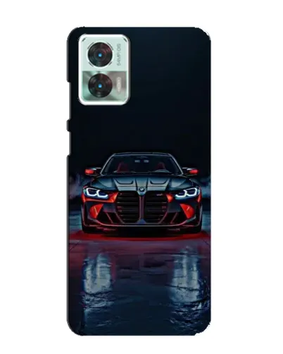 Чехол для Motorola Edge 30 Neo с картинкой «BMW на мокрой дороге»