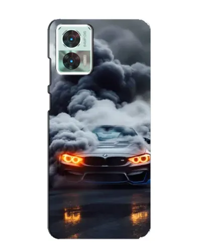 Чехол для Motorola Edge 30 Neo с картинкой «BMW в дыму»