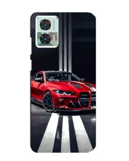 Чехол для Motorola Edge 30 Neo с картинкой «Красная BMW на дороге»