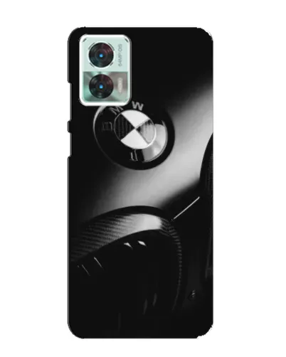 Чехол для Motorola Edge 30 Neo с картинкой «Эмблема BMW — макро»