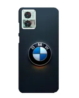 Чехол для Motorola Edge 30 Neo с картинкой «Логотип BMW — минимализм»