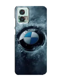 Чехол для Motorola Edge 30 Neo с картинкой «Логотип BMW — лед»