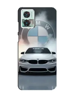Чехол для Motorola Edge 30 Neo с картинкой «BMW в белом дыму»