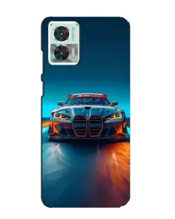 Чехол для Motorola Edge 30 Neo с картинкой «BMW — огни неона»
