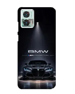 Чехол для Motorola Edge 30 Neo с картинкой «BMW сквозь ночной город»